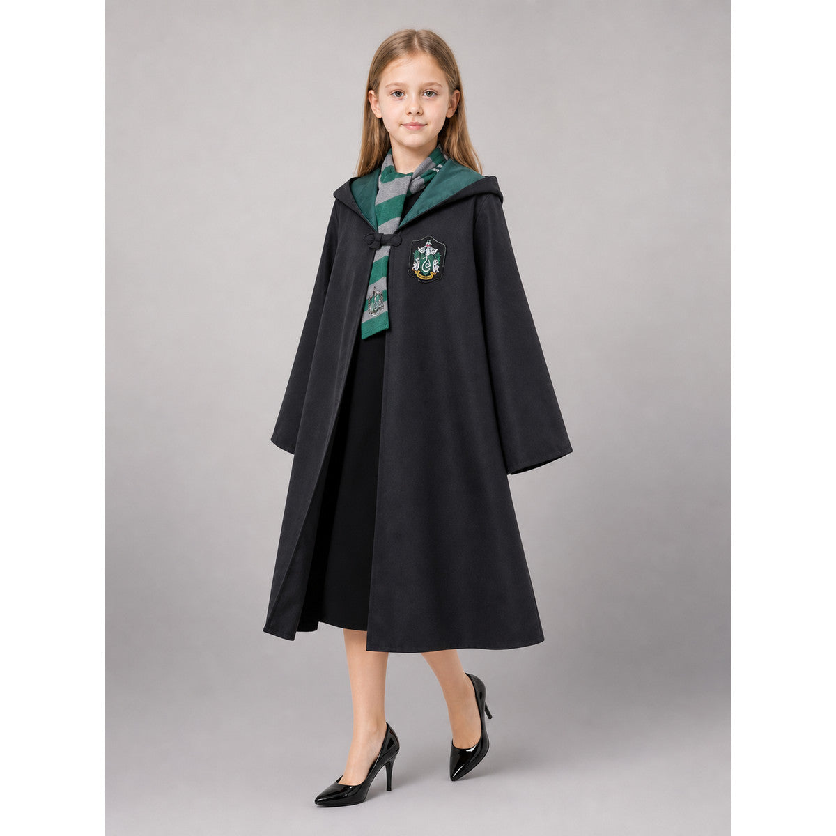 Black Hooded Costume Cloak for Cosplay