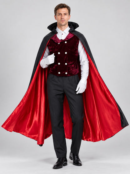 Vampire Costume: Cape, Vest, Shirt, Pants