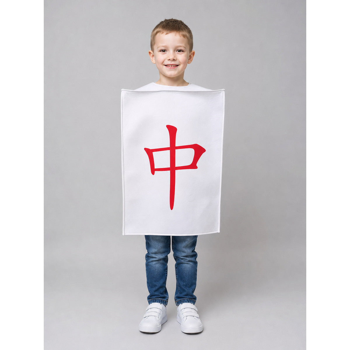 Carnival tunic with a red symbol for performances
