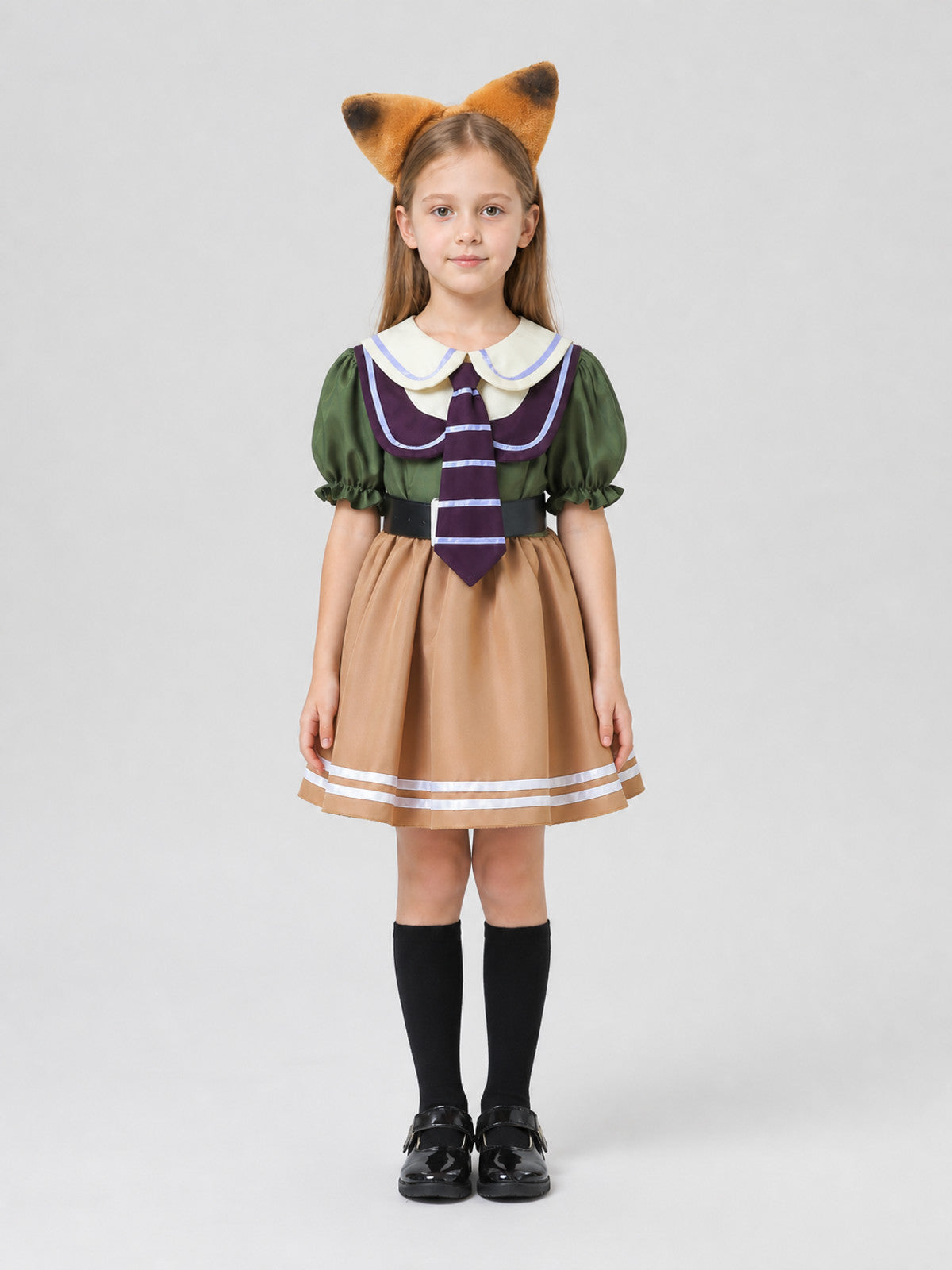 Zootopia Cosplay Dress with Sailor Collar on-model view