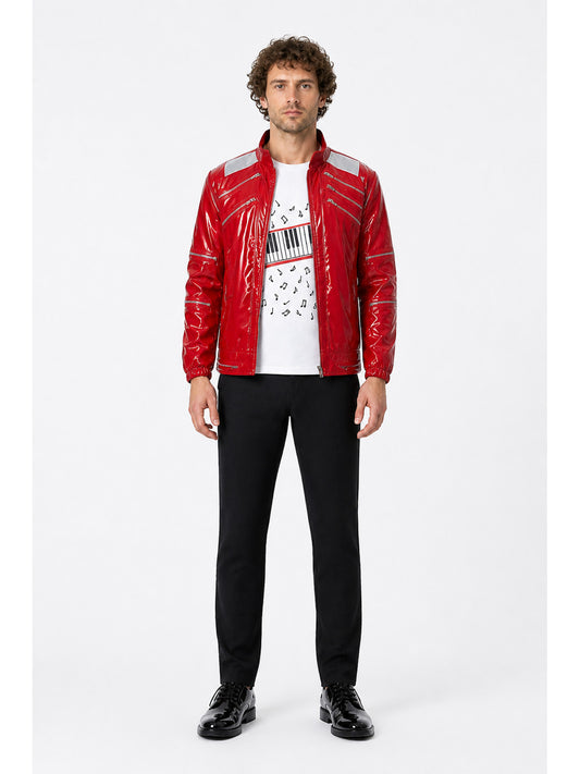 Stage Costume with Red Jacket and Piano Key Print main product view