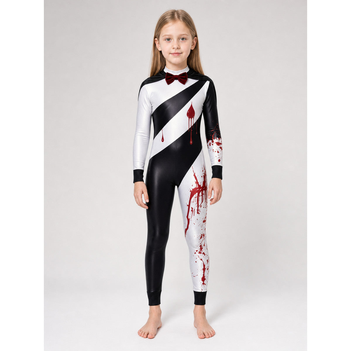 Bloody Clown Costume with Mask for Halloween on-model view