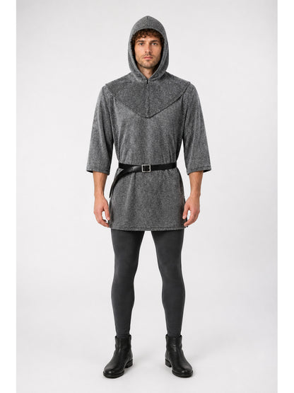 Medieval Hooded Costume with Belt for Cosplay
