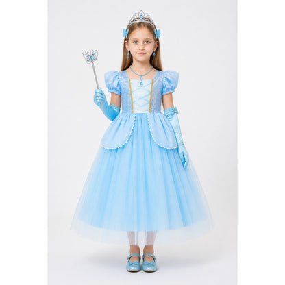 Cinderella Costume with Blue Dress and Accessories main product view