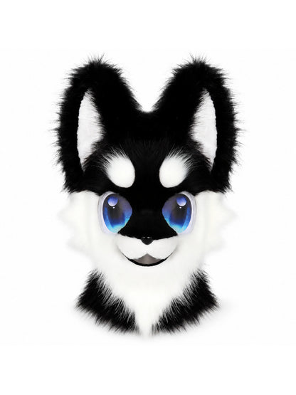 Animal Head Mask Furry Fursuit Plush Dog Fox Masks for Parties Cosplay Costume main product view