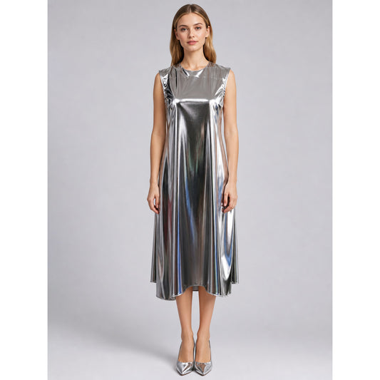 Silver Lace-Up Costume Dress for Cosplay