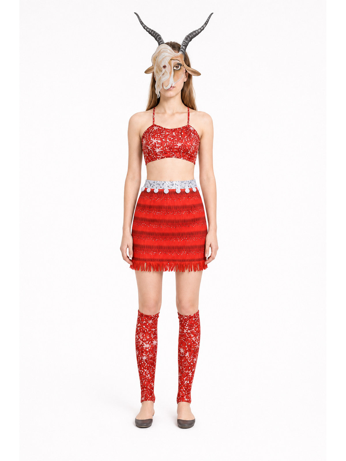Goat Costume: Top, Skirt, and Mask main product view