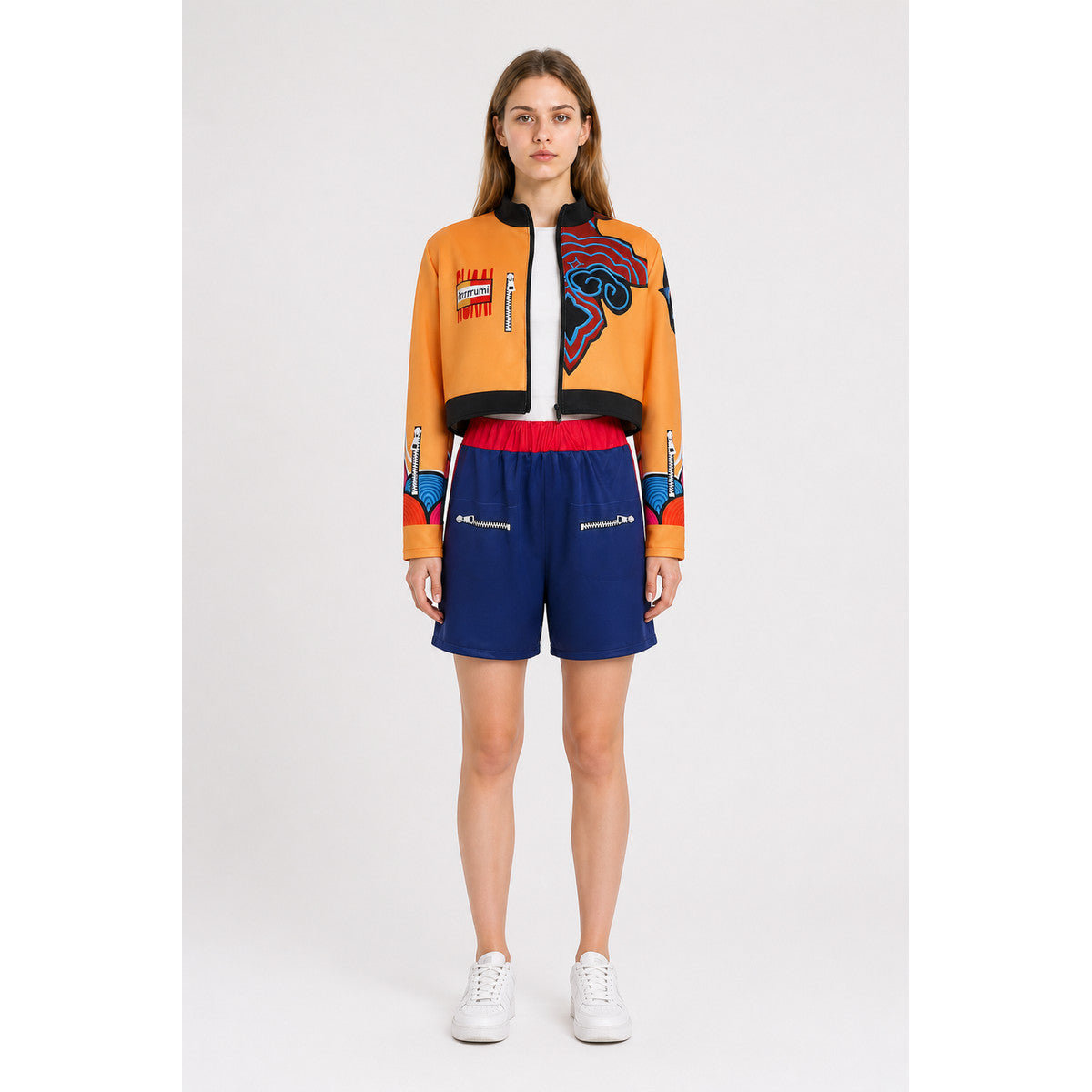 Kids' cosplay costume: cropped jacket and shorts