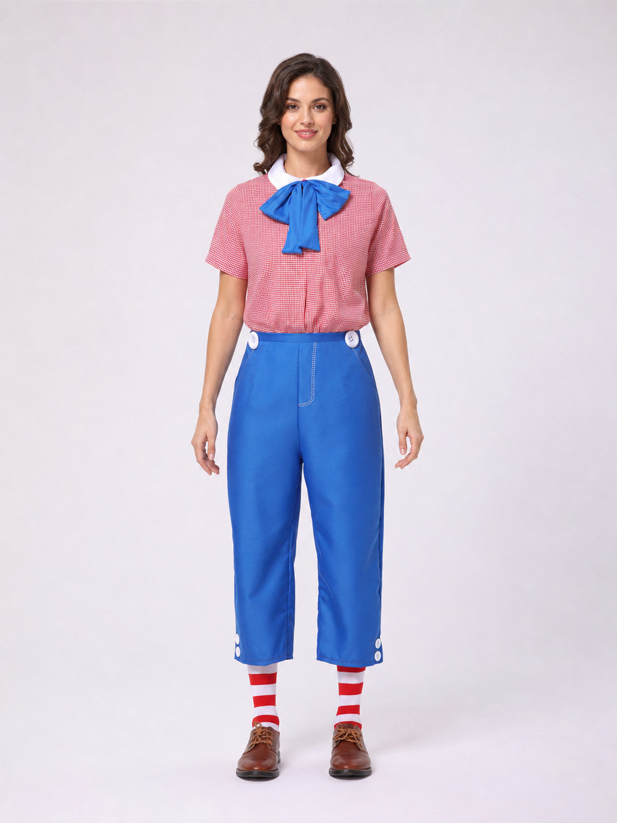 Clown Costume for Carnival: Shirt and Pants front view