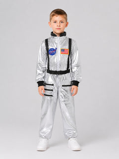 Silver Astronaut Costume, Cosplay Jumpsuit