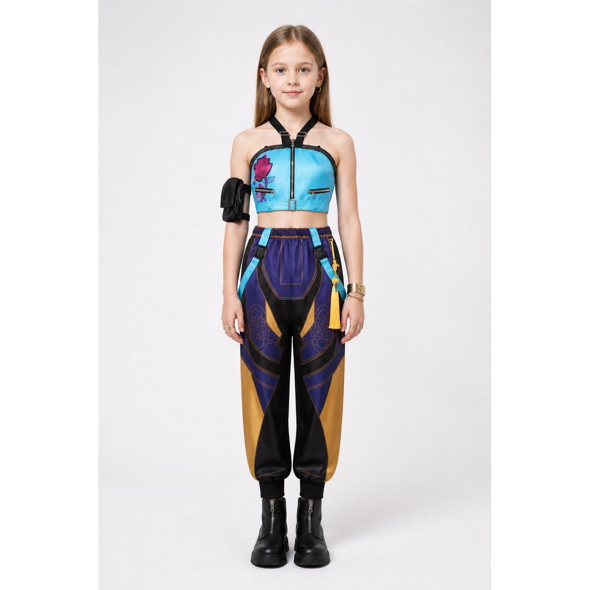 Cosplay Costume with Geometric Print and Roses main product view