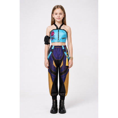 Cosplay Costume with Geometric Print and Roses main product view