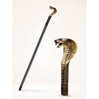 Cane with a Snake Head-Shaped Handle, Gold