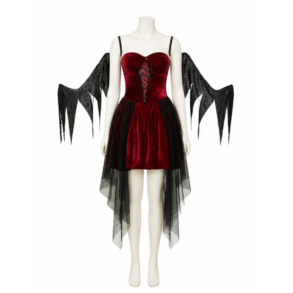 Halloween Carnival Costume with Wings on-model view