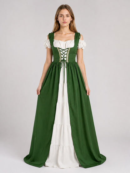 Medieval Dress with Corset Lacing on-model view