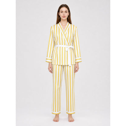 Sanji Wano Cosplay Costume with Striped Jacket on-model view