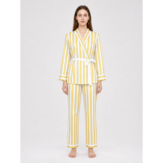 Sanji Wano Cosplay Costume with Striped Jacket on-model view