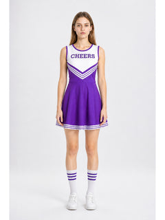 Sleeveless Cheerleading Dress with CHEERS Lettering