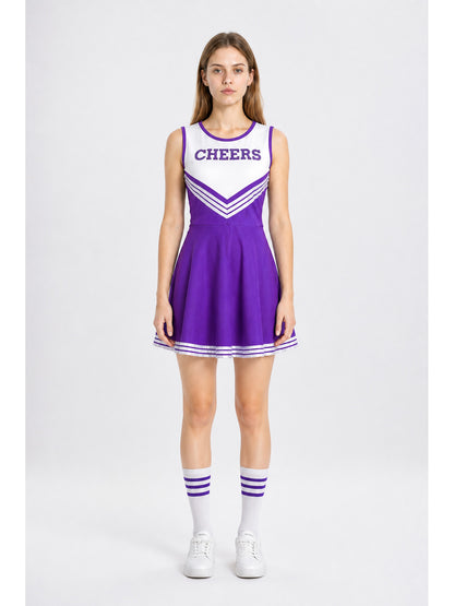 Sleeveless Cheerleading Dress with CHEERS Lettering main product view
