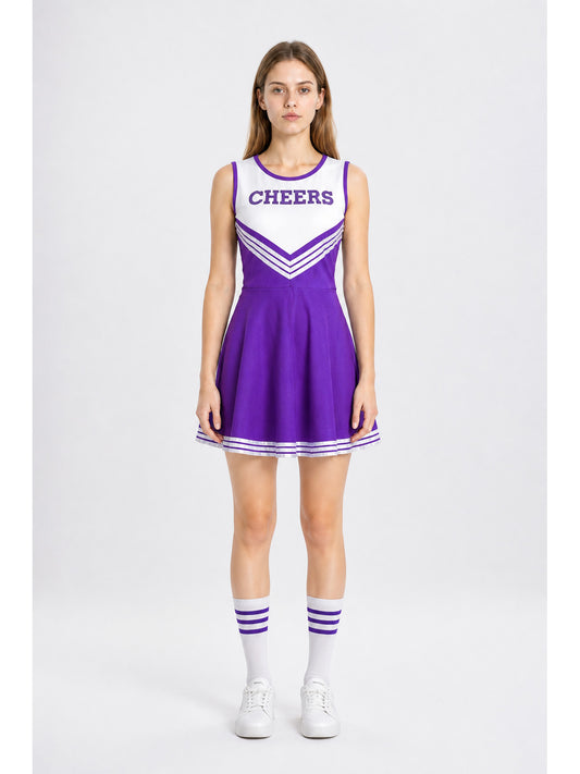 Sleeveless Cheerleading Dress with CHEERS Lettering main product view