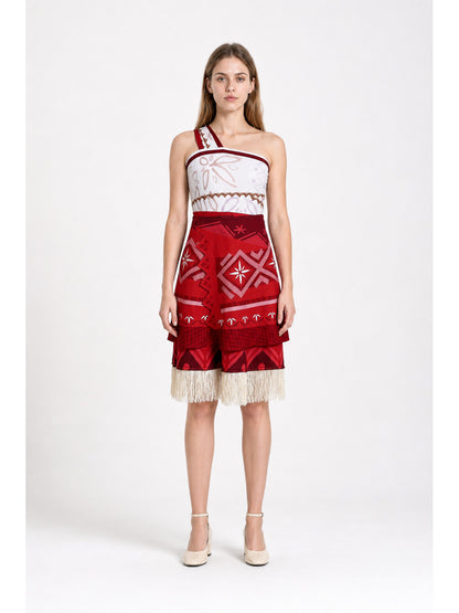 Jumpsuit Costume with Geometric Patterns and Fringe main product view