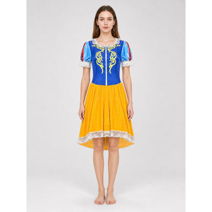 Snow White Costume Dress with Bow and Lace