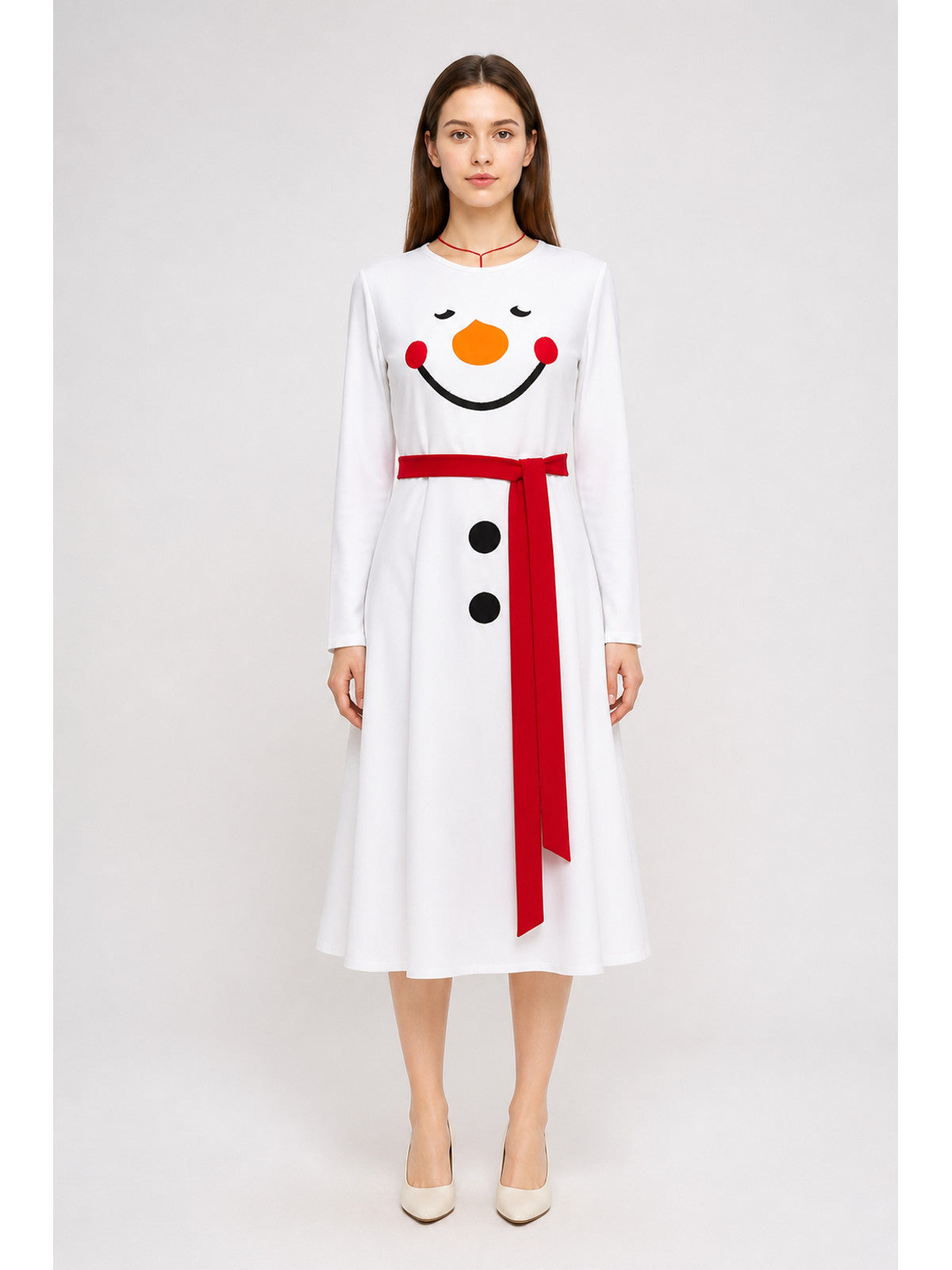 Snowman Costume Dress with Long Sleeves main product view