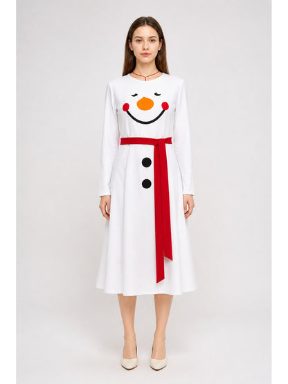 Snowman Costume Dress with Long Sleeves main product view