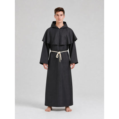 Medieval Hooded Monk Costume front view