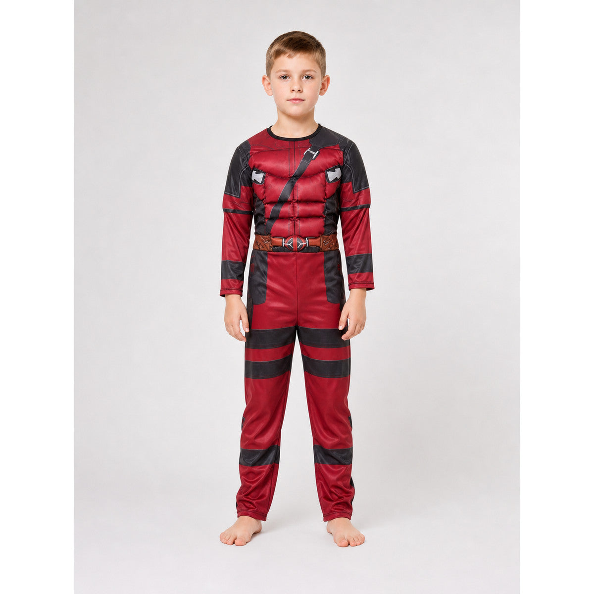 One-piece superhero cosplay suit with mask