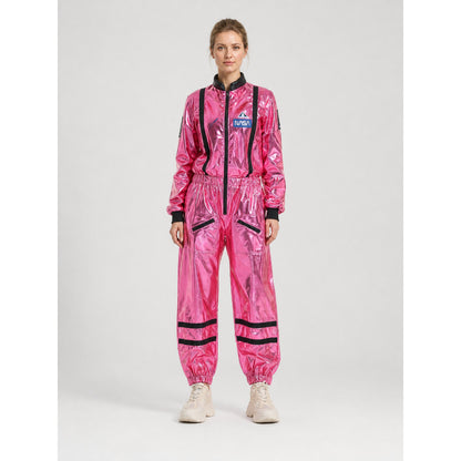 Pink NASA Jumpsuit for Cosplay and Halloween, M-XL on-model view