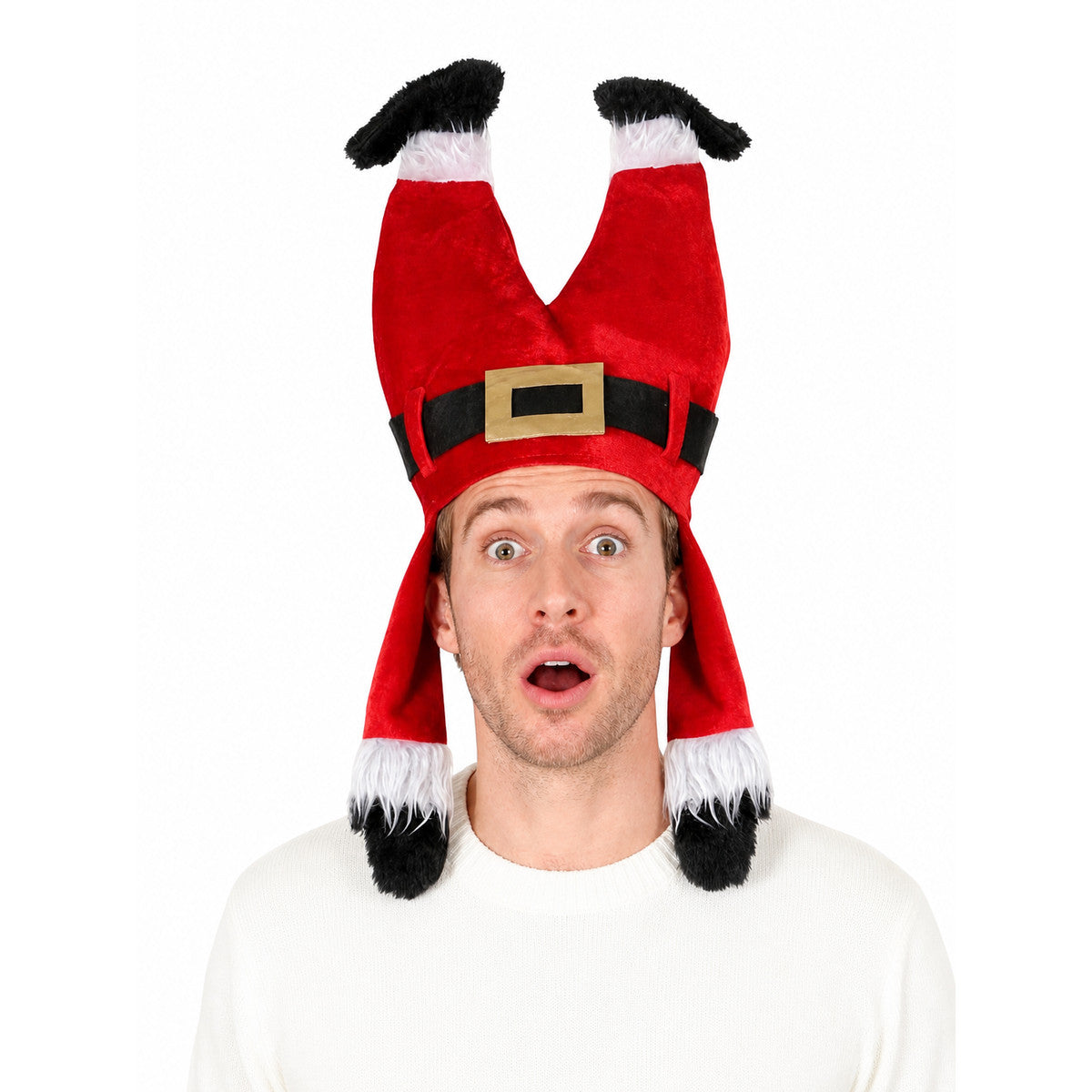 Christmas carnival hat with fluffy trim