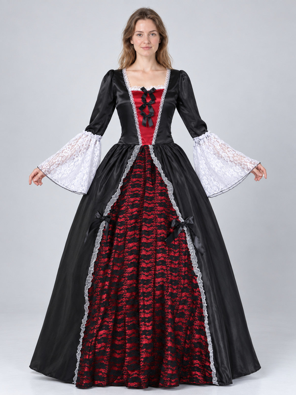 Costume: Black and Red Dress with Underskirt