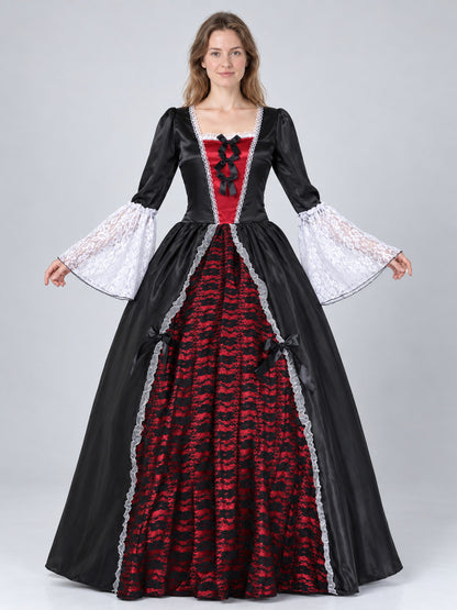Costume: Black and Red Dress with Underskirt