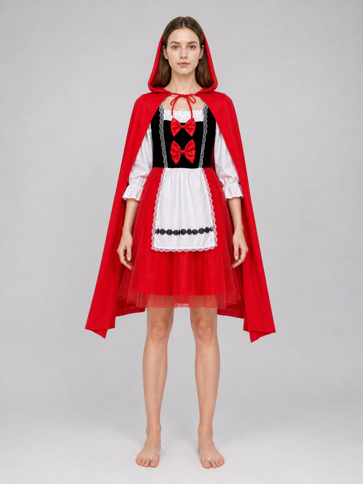 Little Red Riding Hood Costume with Dress and Cape