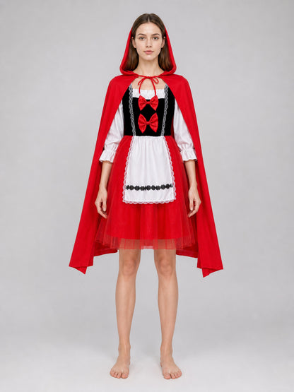 Little Red Riding Hood Costume with Dress and Cape