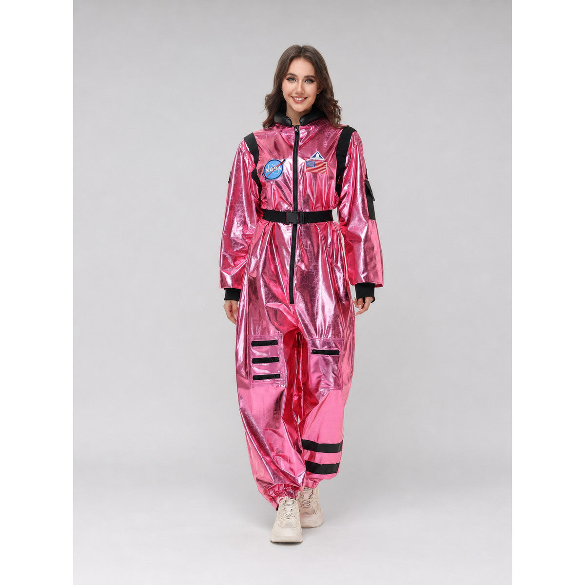 Pink Space Jumpsuit with NASA Patches