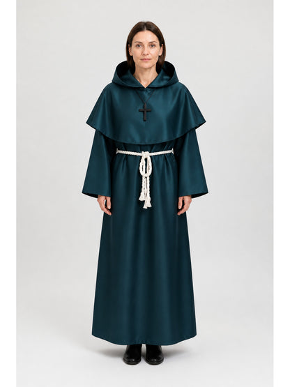Medieval Hooded Cloak with Belt for Cosplay main product view