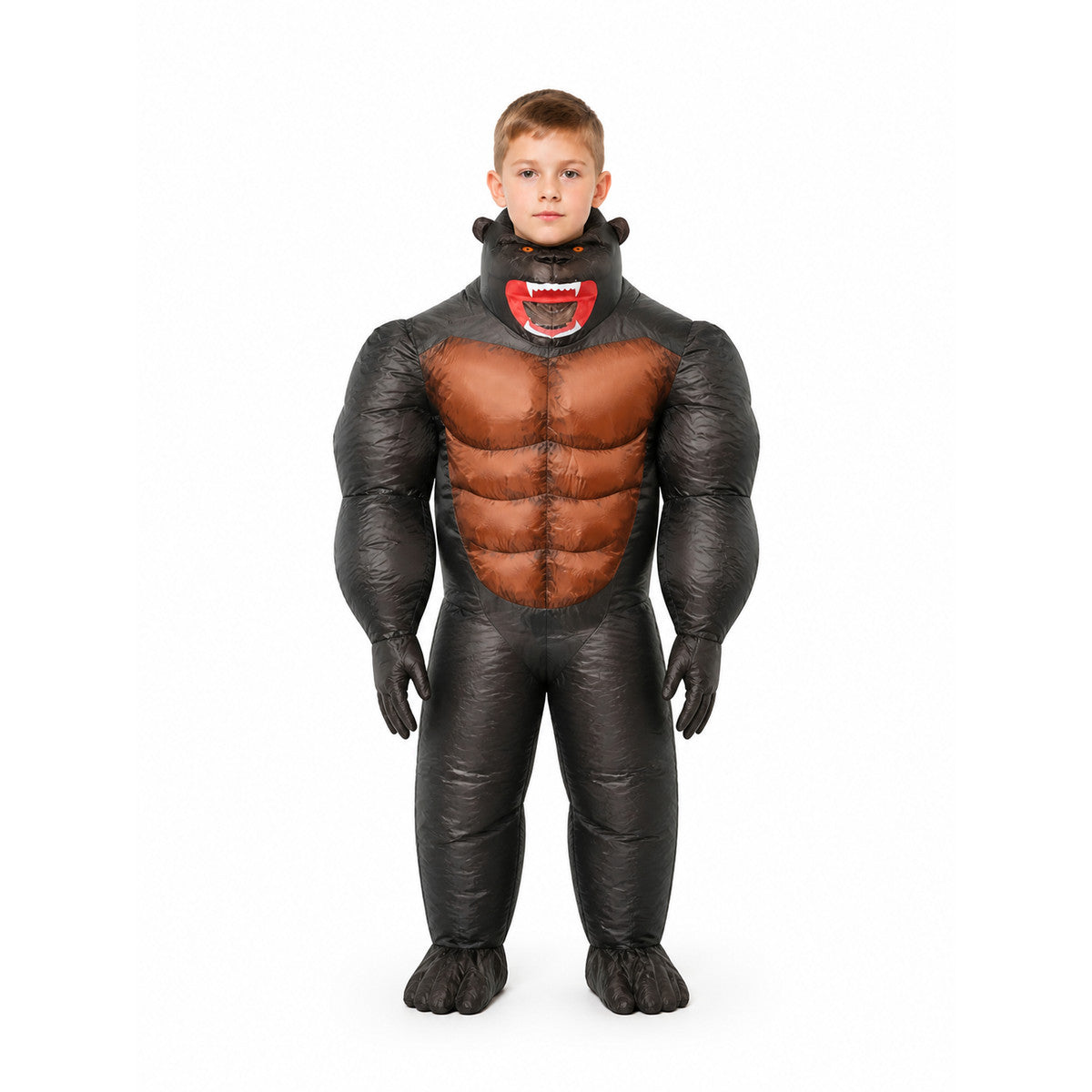 Inflatable Gorilla Costume, Black and Brown, One Size