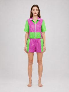 Sports Set with Shorts and Zip-Up Jacket