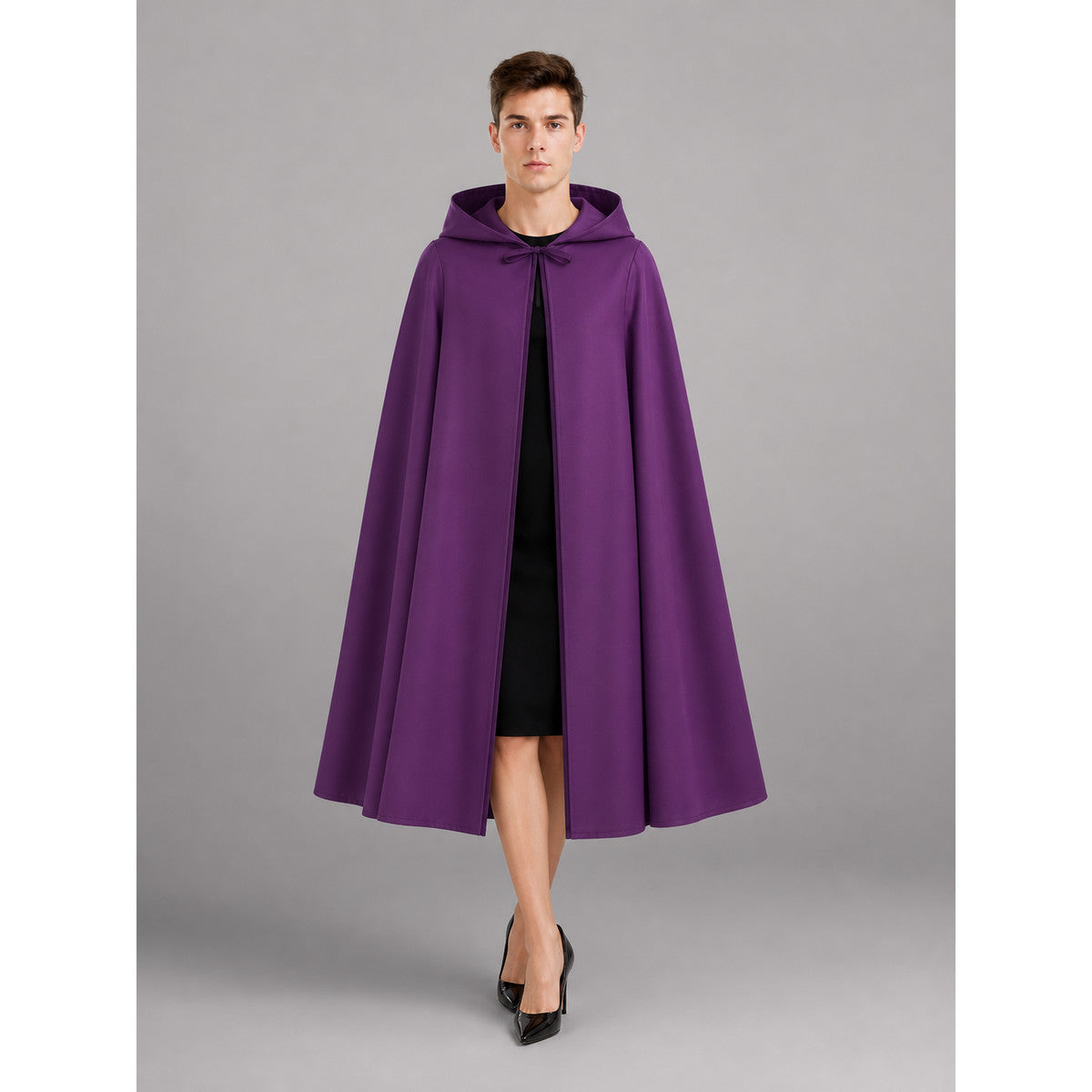 Purple Carnival Cape with Hood