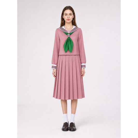 Cosplay Dress with Sailor Collar and Pleats