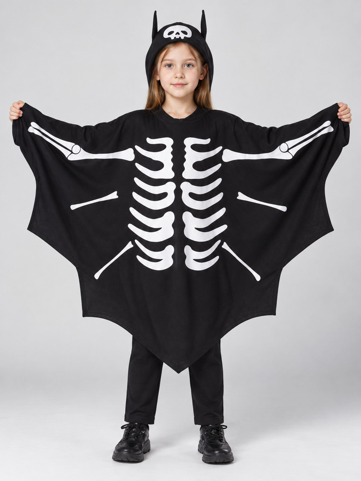 Children's Bat Costume with Hood on-model view