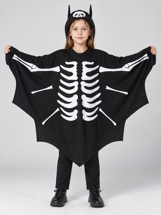 Children's Bat Costume with Hood on-model view