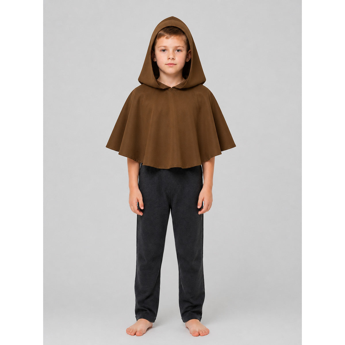 Halloween Costume Cloak with a Pointed Hood on-model view