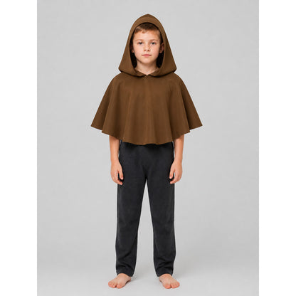 Halloween Costume Cloak with a Pointed Hood on-model view