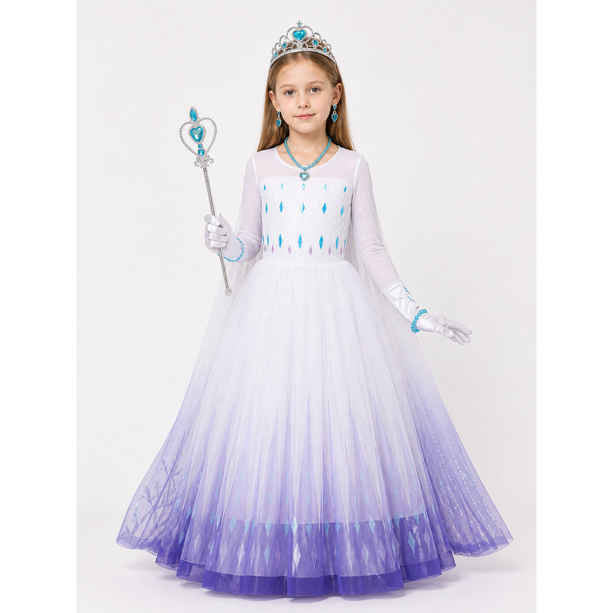 Blue Carnival Dress Costume for Halloween and Cosplay main product view