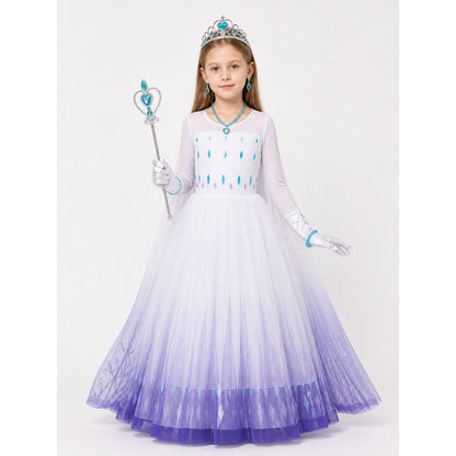 Blue Carnival Dress Costume for Halloween and Cosplay main product view