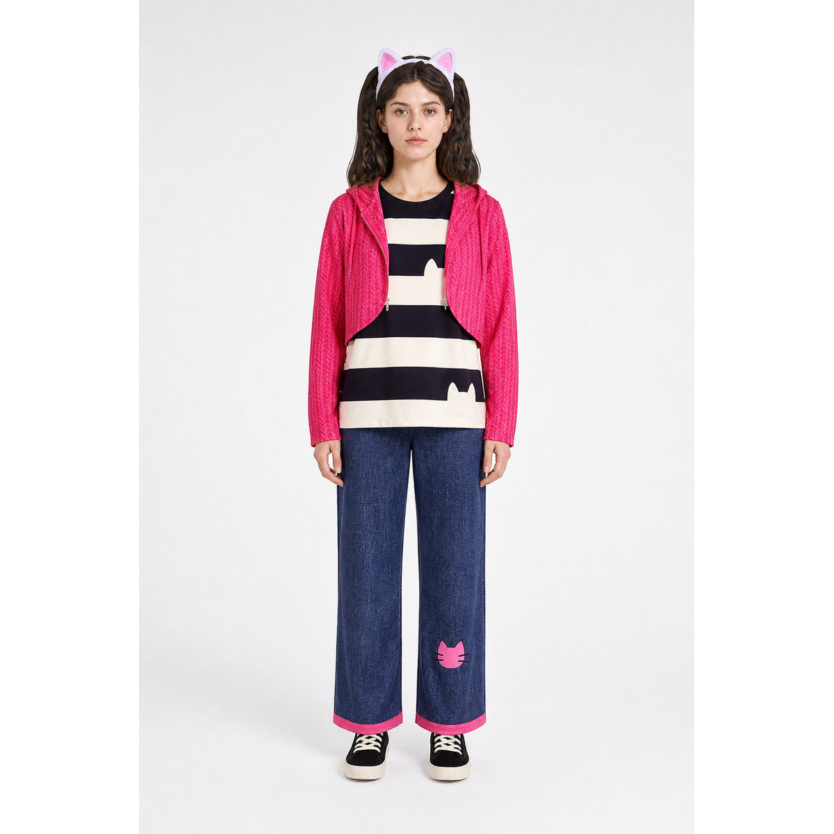 Gabby costume: jacket, T-shirt, pants, wig main product view
