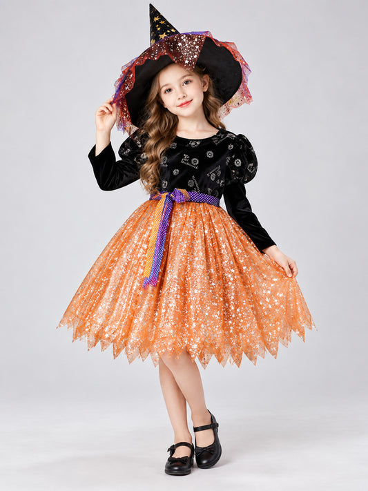Witch Costume with Pointed Hat